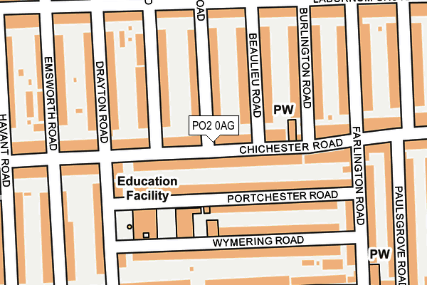 PO2 0AG map - OS OpenMap – Local (Ordnance Survey)