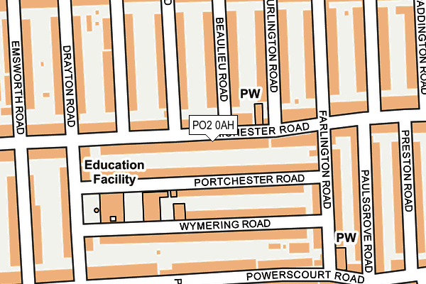 PO2 0AH map - OS OpenMap – Local (Ordnance Survey)