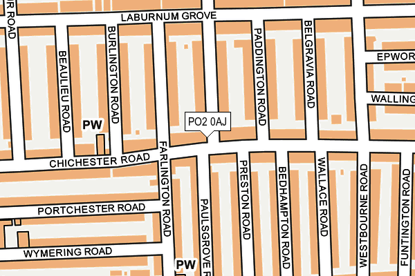 PO2 0AJ map - OS OpenMap – Local (Ordnance Survey)