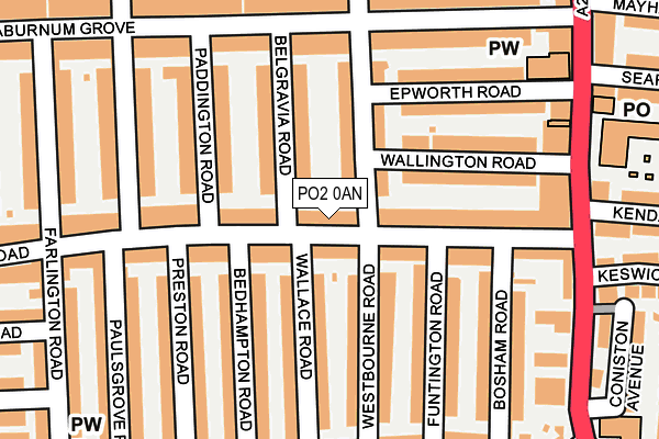 PO2 0AN map - OS OpenMap – Local (Ordnance Survey)