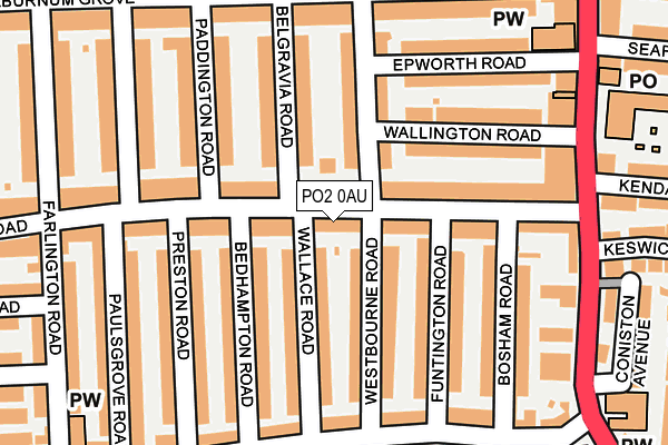 PO2 0AU map - OS OpenMap – Local (Ordnance Survey)