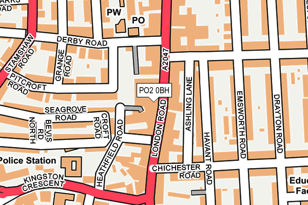 PO2 0BH map - OS OpenMap – Local (Ordnance Survey)