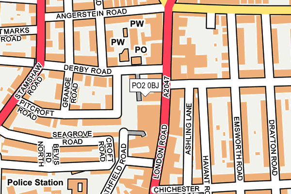 PO2 0BJ map - OS OpenMap – Local (Ordnance Survey)