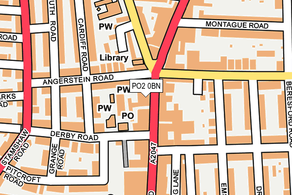 PO2 0BN map - OS OpenMap – Local (Ordnance Survey)