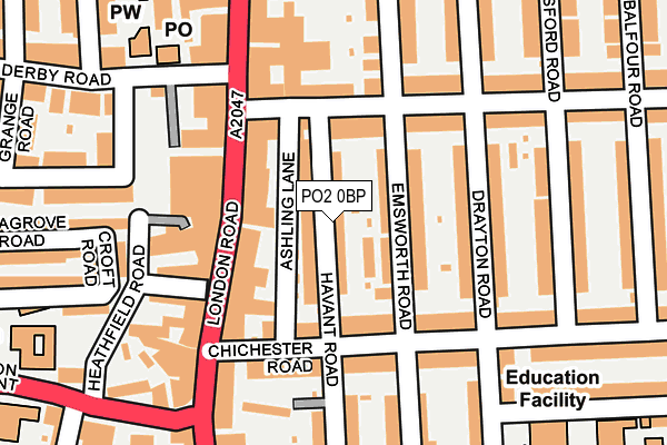 PO2 0BP map - OS OpenMap – Local (Ordnance Survey)