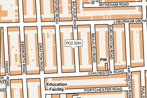 PO2 0DH map - OS OpenMap – Local (Ordnance Survey)