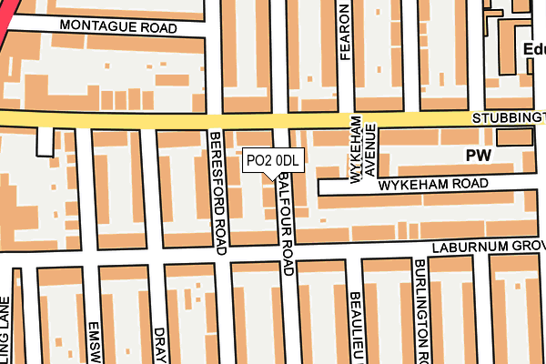 PO2 0DL map - OS OpenMap – Local (Ordnance Survey)