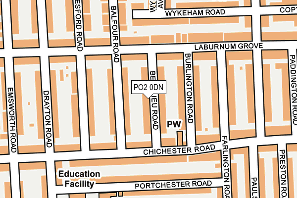 PO2 0DN map - OS OpenMap – Local (Ordnance Survey)