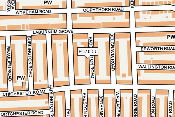 PO2 0DU map - OS OpenMap – Local (Ordnance Survey)