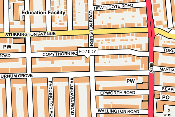 PO2 0DY map - OS OpenMap – Local (Ordnance Survey)