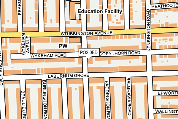 PO2 0ED map - OS OpenMap – Local (Ordnance Survey)