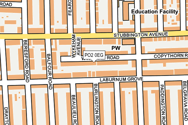 PO2 0EG map - OS OpenMap – Local (Ordnance Survey)