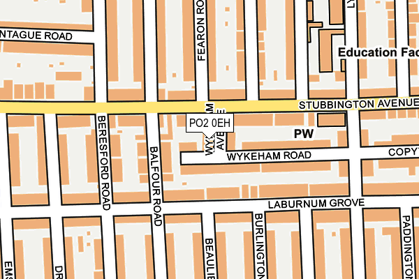 PO2 0EH map - OS OpenMap – Local (Ordnance Survey)