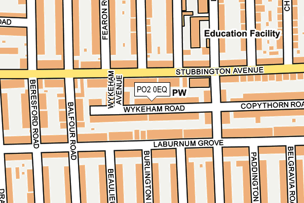 PO2 0EQ map - OS OpenMap – Local (Ordnance Survey)