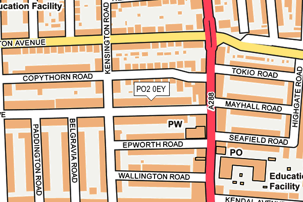 PO2 0EY map - OS OpenMap – Local (Ordnance Survey)