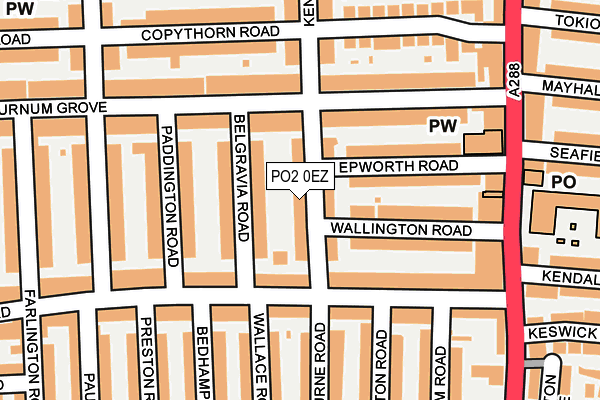 PO2 0EZ map - OS OpenMap – Local (Ordnance Survey)