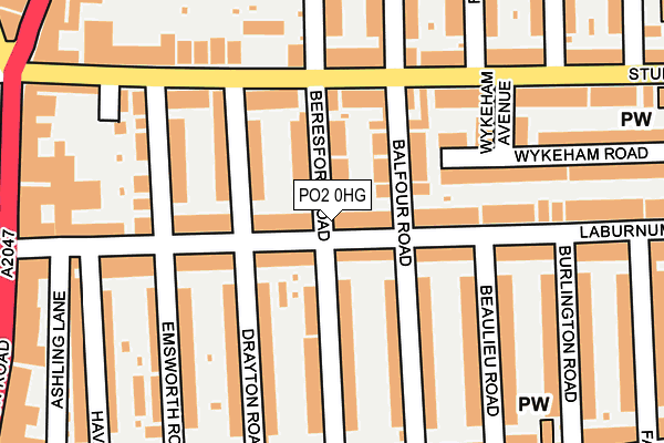 PO2 0HG map - OS OpenMap – Local (Ordnance Survey)