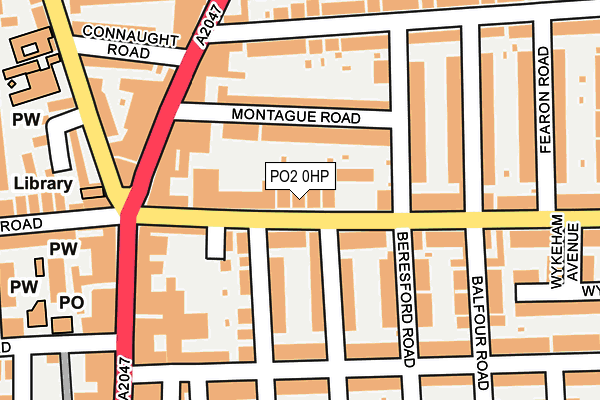 PO2 0HP map - OS OpenMap – Local (Ordnance Survey)