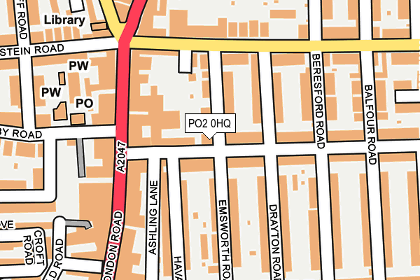 PO2 0HQ map - OS OpenMap – Local (Ordnance Survey)
