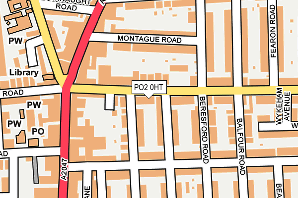 PO2 0HT map - OS OpenMap – Local (Ordnance Survey)