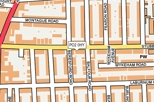 PO2 0HY map - OS OpenMap – Local (Ordnance Survey)