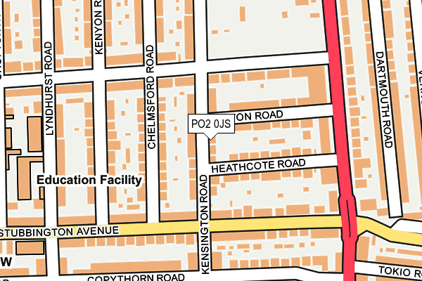 PO2 0JS map - OS OpenMap – Local (Ordnance Survey)