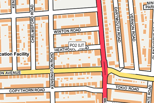 PO2 0JT map - OS OpenMap – Local (Ordnance Survey)