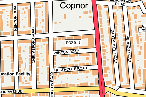 PO2 0JU map - OS OpenMap – Local (Ordnance Survey)