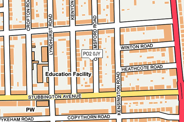 PO2 0JY map - OS OpenMap – Local (Ordnance Survey)