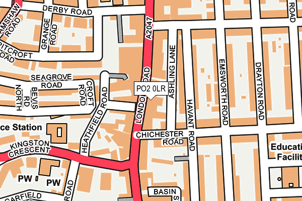 PO2 0LR map - OS OpenMap – Local (Ordnance Survey)