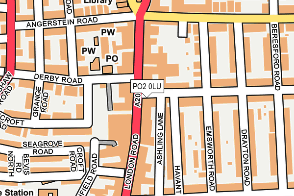 PO2 0LU map - OS OpenMap – Local (Ordnance Survey)