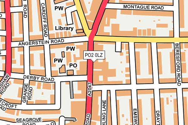 PO2 0LZ map - OS OpenMap – Local (Ordnance Survey)