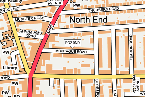 PO2 0ND map - OS OpenMap – Local (Ordnance Survey)