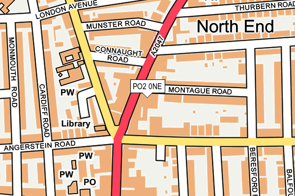 PO2 0NE map - OS OpenMap – Local (Ordnance Survey)