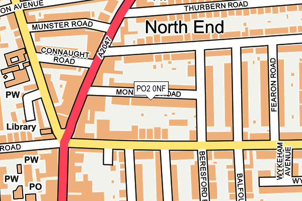 PO2 0NF map - OS OpenMap – Local (Ordnance Survey)