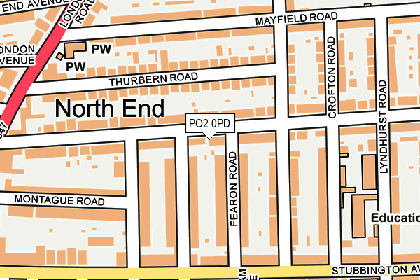 PO2 0PD map - OS OpenMap – Local (Ordnance Survey)