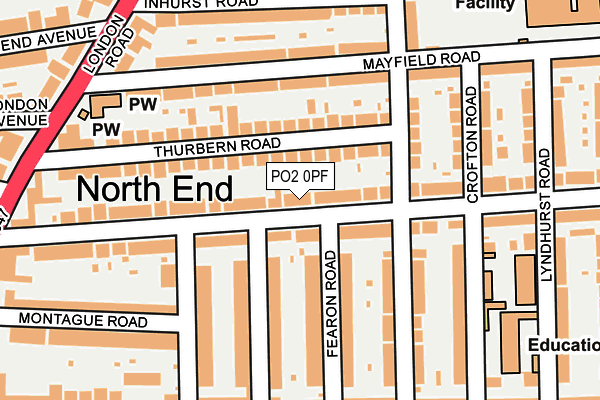 PO2 0PF map - OS OpenMap – Local (Ordnance Survey)