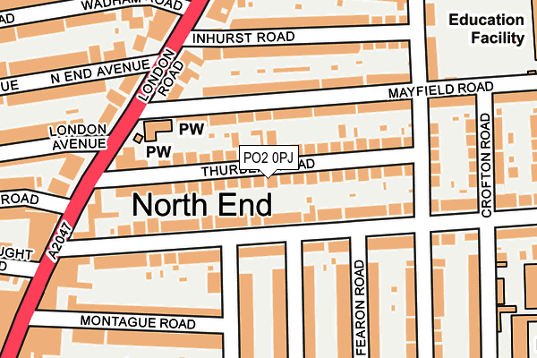 PO2 0PJ map - OS OpenMap – Local (Ordnance Survey)