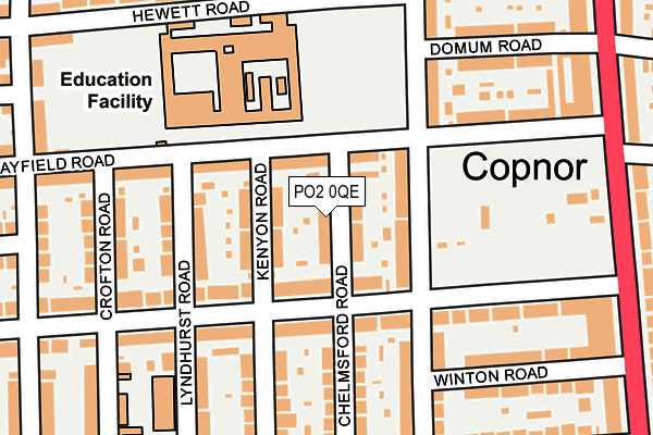 PO2 0QE map - OS OpenMap – Local (Ordnance Survey)