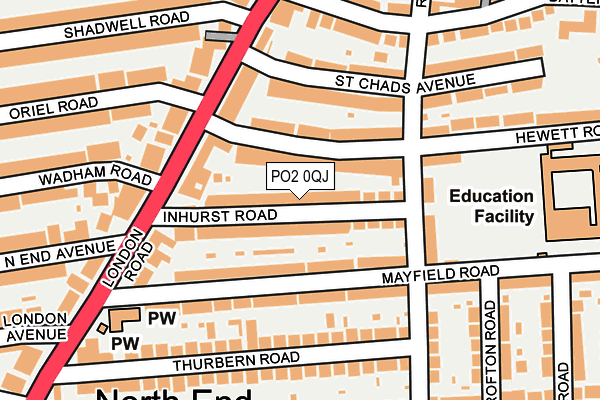 PO2 0QJ map - OS OpenMap – Local (Ordnance Survey)