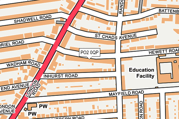 PO2 0QP map - OS OpenMap – Local (Ordnance Survey)