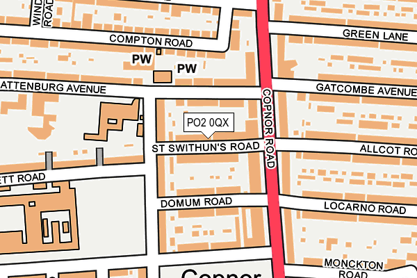 PO2 0QX map - OS OpenMap – Local (Ordnance Survey)