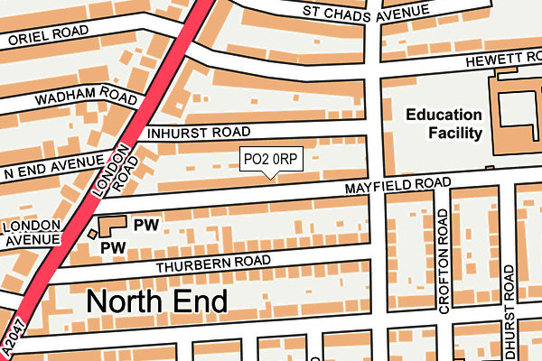 PO2 0RP map - OS OpenMap – Local (Ordnance Survey)