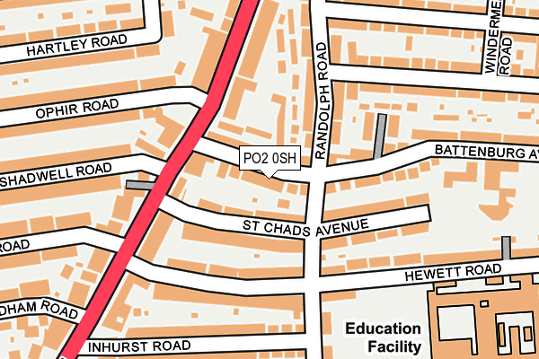 PO2 0SH map - OS OpenMap – Local (Ordnance Survey)