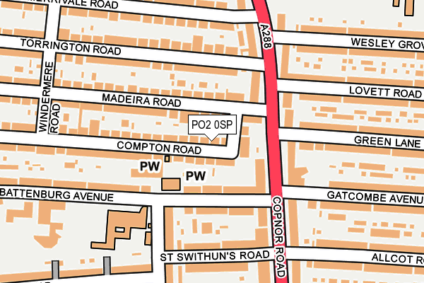 PO2 0SP map - OS OpenMap – Local (Ordnance Survey)