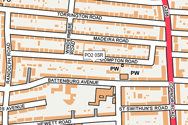 PO2 0SR map - OS OpenMap – Local (Ordnance Survey)