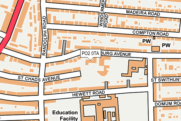 PO2 0TA map - OS OpenMap – Local (Ordnance Survey)