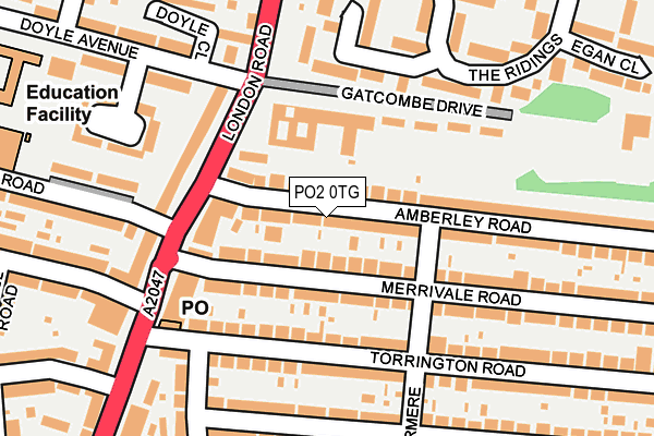 PO2 0TG map - OS OpenMap – Local (Ordnance Survey)