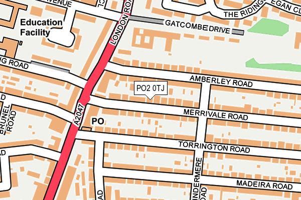 PO2 0TJ map - OS OpenMap – Local (Ordnance Survey)