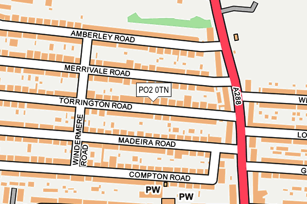 PO2 0TN map - OS OpenMap – Local (Ordnance Survey)